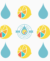 Click Rain raindrop and Lemonly logo repeating background